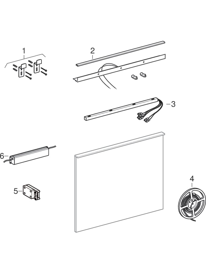 Geberit Spiegel „Xeno2“ 40 × 91 cm, rechteckig