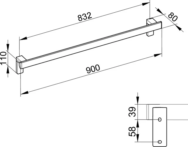 KEUCO Haltegriff „Axess“ 90 cm Ausführung in Verchromt KEUCO Haltegriff „Axess“ 90 cm Ausführung in Verchromt