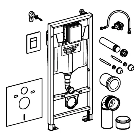 Grohe Rapid SL 5-in-1 Set für WC, 1,13 m Bauhöhe Grohe Rapid SL 5-in-1 Set für WC, 1,13 m Bauhöhe