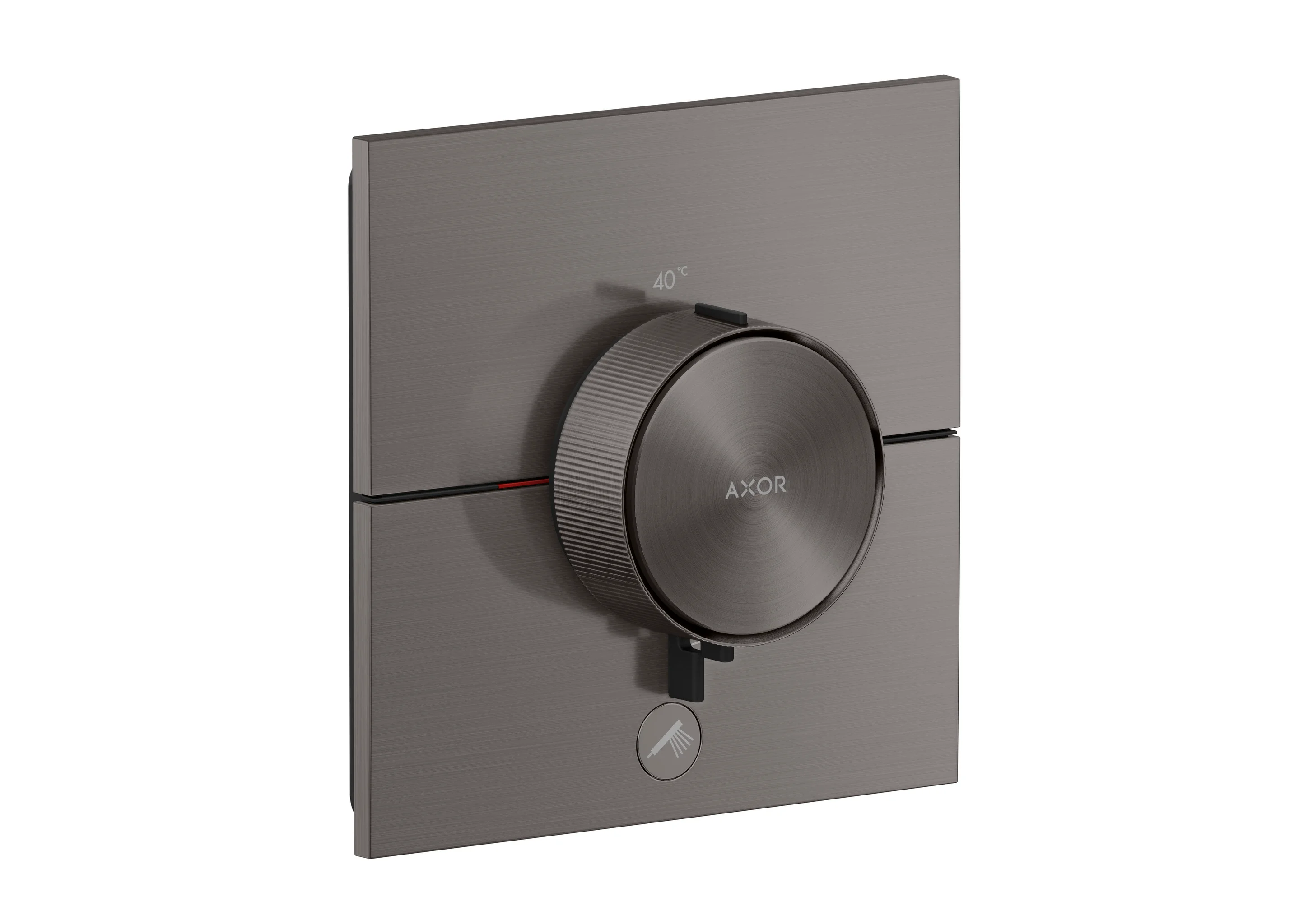 Hansgrohe AXOR ShowerSelect ID Thermostat HighFlow Unterputz eckig Brushed Black Chrome 1 Verbraucher + zusätzlicher Abgang, 32,8 l/min, 1-10 bar, flache Rosette, einfache Installation