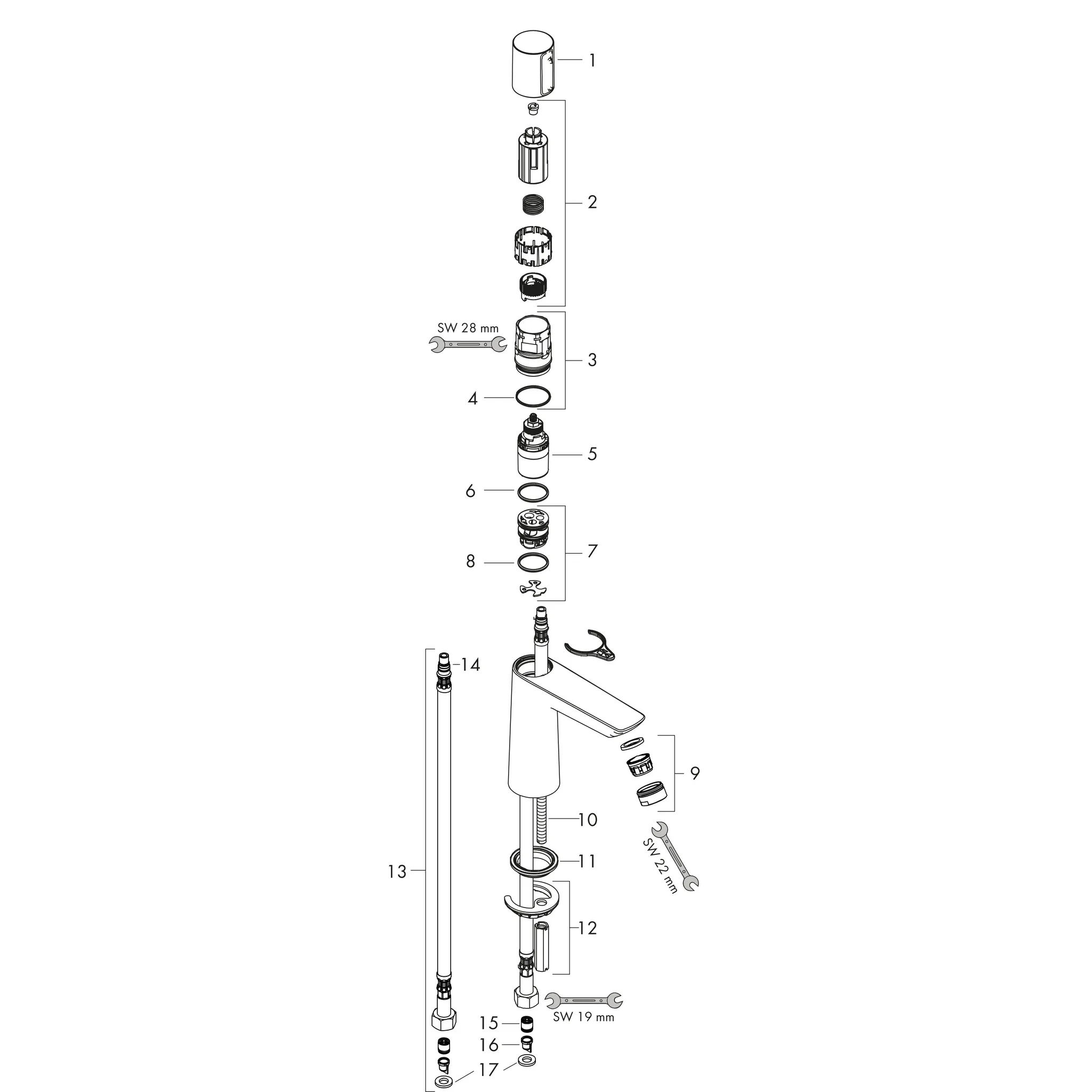Waschtischmischer 110 Talis Select E ohne Ablaufgarnitur chrom