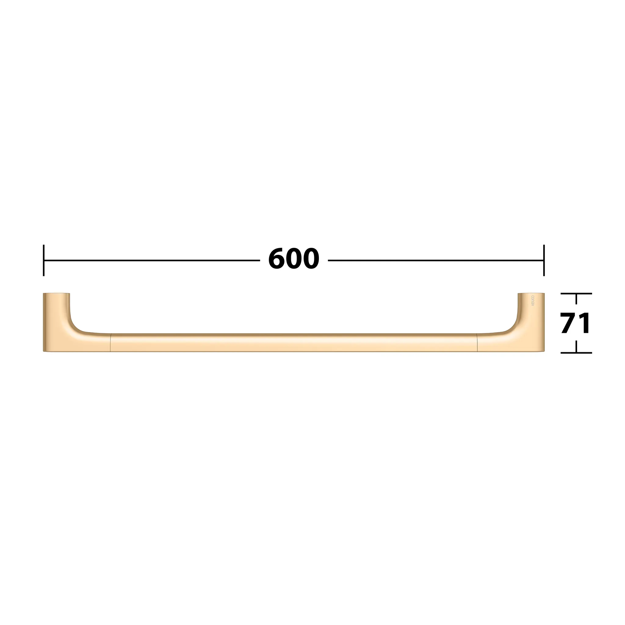 Edition 400 Badetuchhalter 600 mm Messing gebürstet Edition 400 Badetuchhalter 600 mm Messing gebürstet