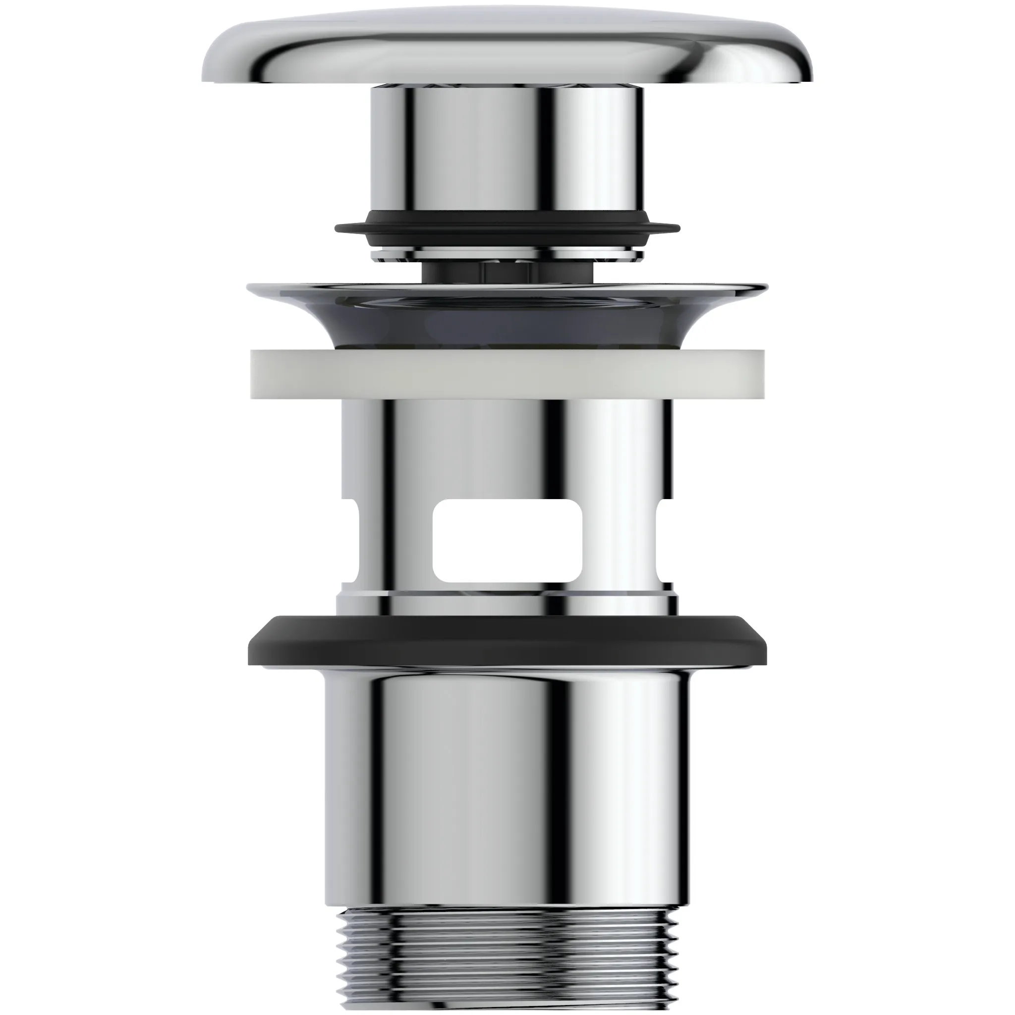 Ideal Standard Push-Open-Ventil quadratisch, Chrom, 120x75x75 mm, für Handwaschbecken Ideal Standard Push-Open-Ventil quadratisch, Chrom, 120x75x75 mm, für Handwaschbecken