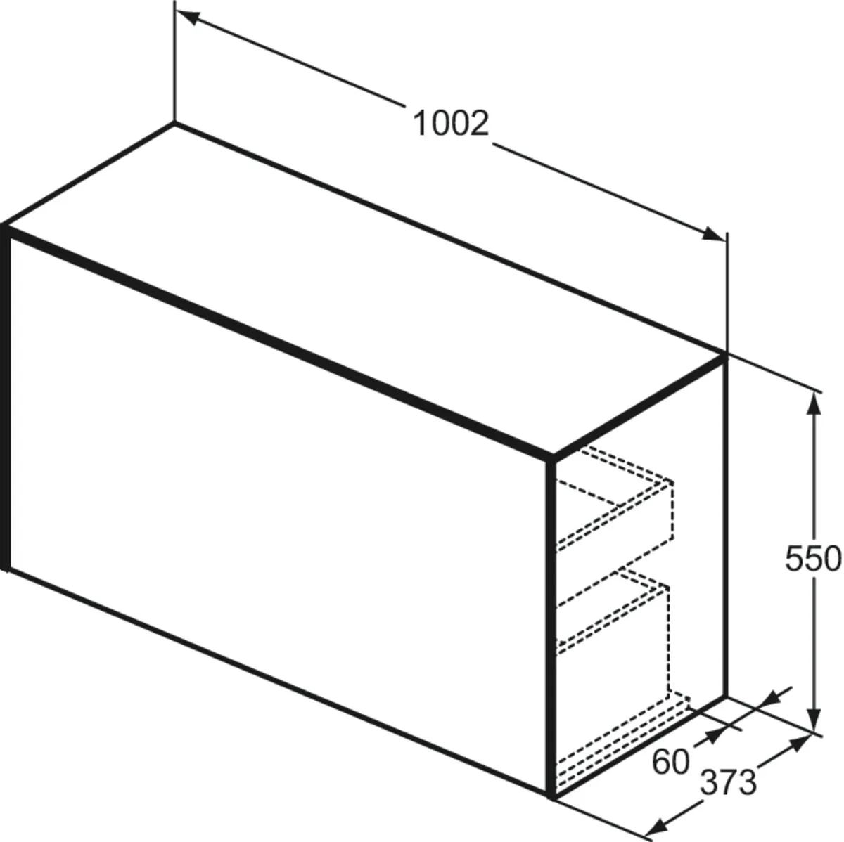 Ideal Standard Waschtischunterschrank „Conca“ 100,2 × 55 × 37,3 cm Sunset matt lackiert Ideal Standard Waschtischunterschrank „Conca“ 100,2 × 55 × 37,3 cm Sunset matt lackiert