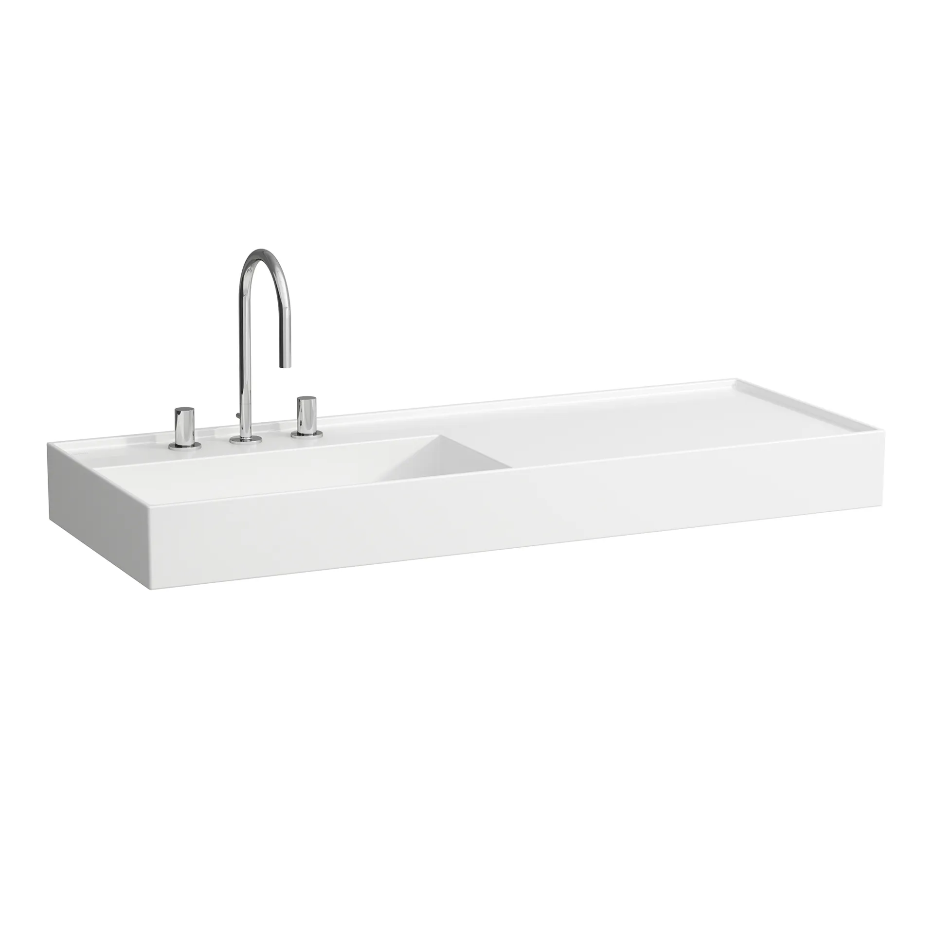 Waschtisch Kartell • 460x1200x150 1 Hahnloch ohne Überlauf Ablage rechts weiß