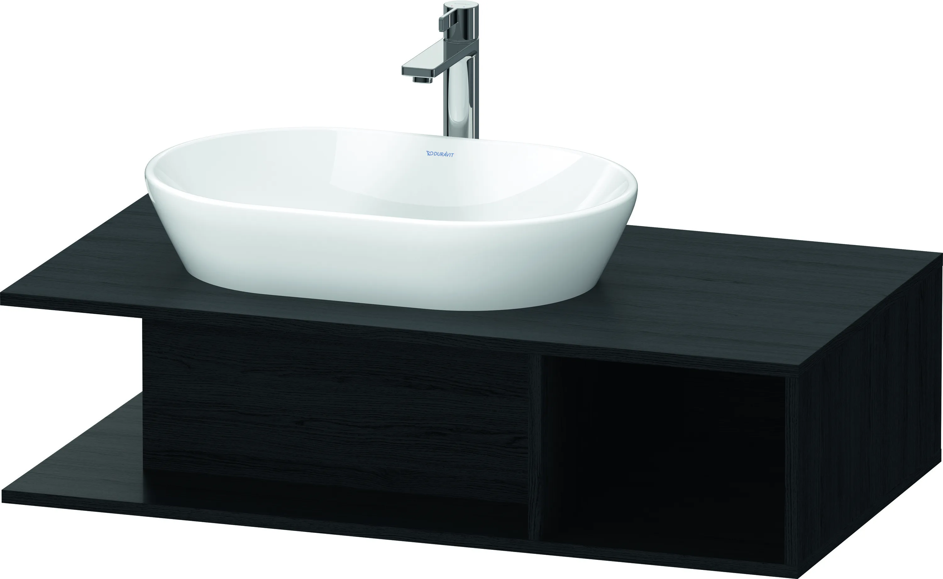 Duravit Waschtischunterschrank wandhängend „D-Neo“ 100 × 26 × 55 cm Eiche Schwarz Duravit Waschtischunterschrank wandhängend „D-Neo“ 100 × 26 × 55 cm Eiche Schwarz