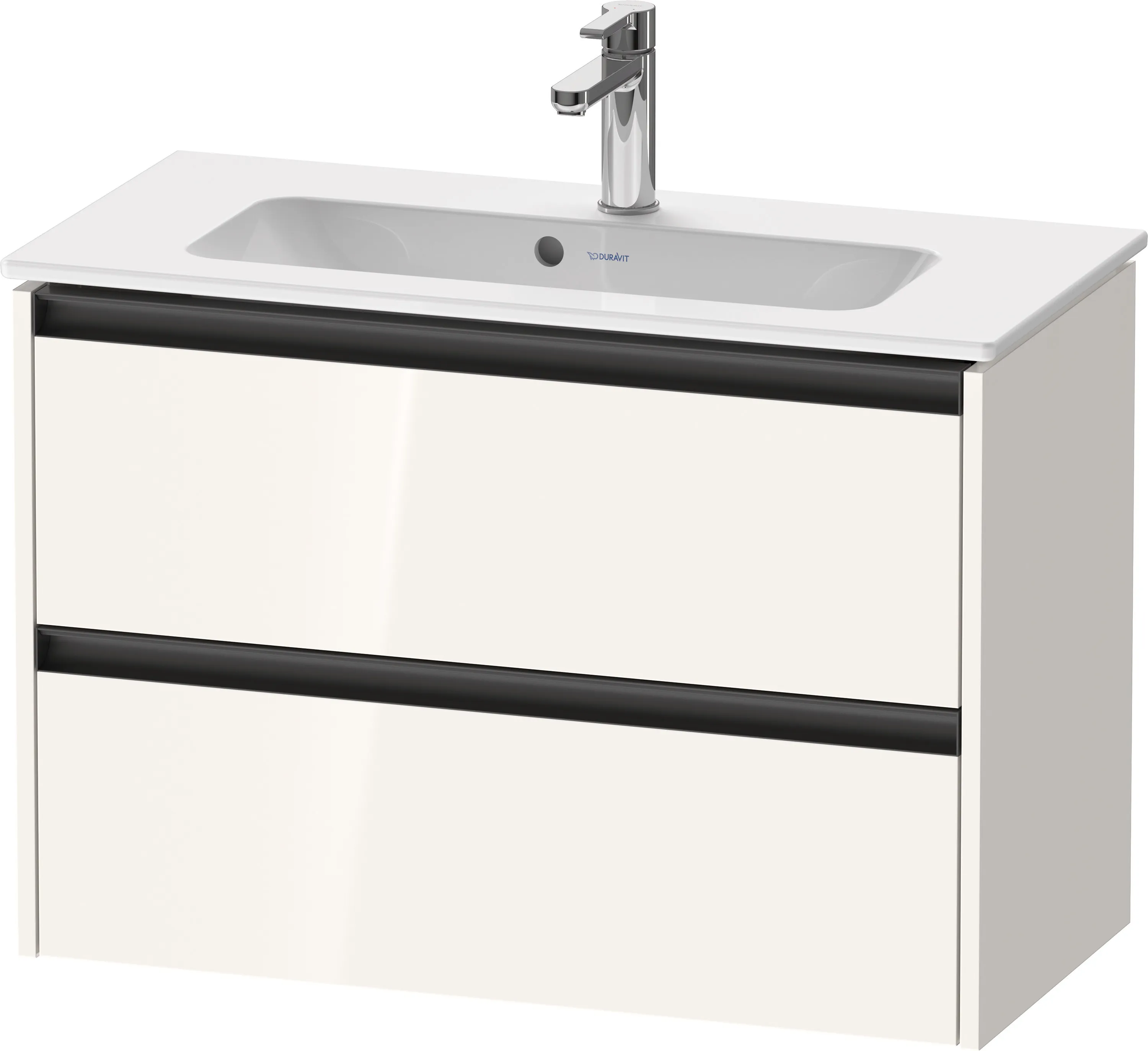 Duravit Waschtischunterschrank wandhängend „Ketho.2“ 81 × 54,9 × 39 cm Weiß Hochglanz