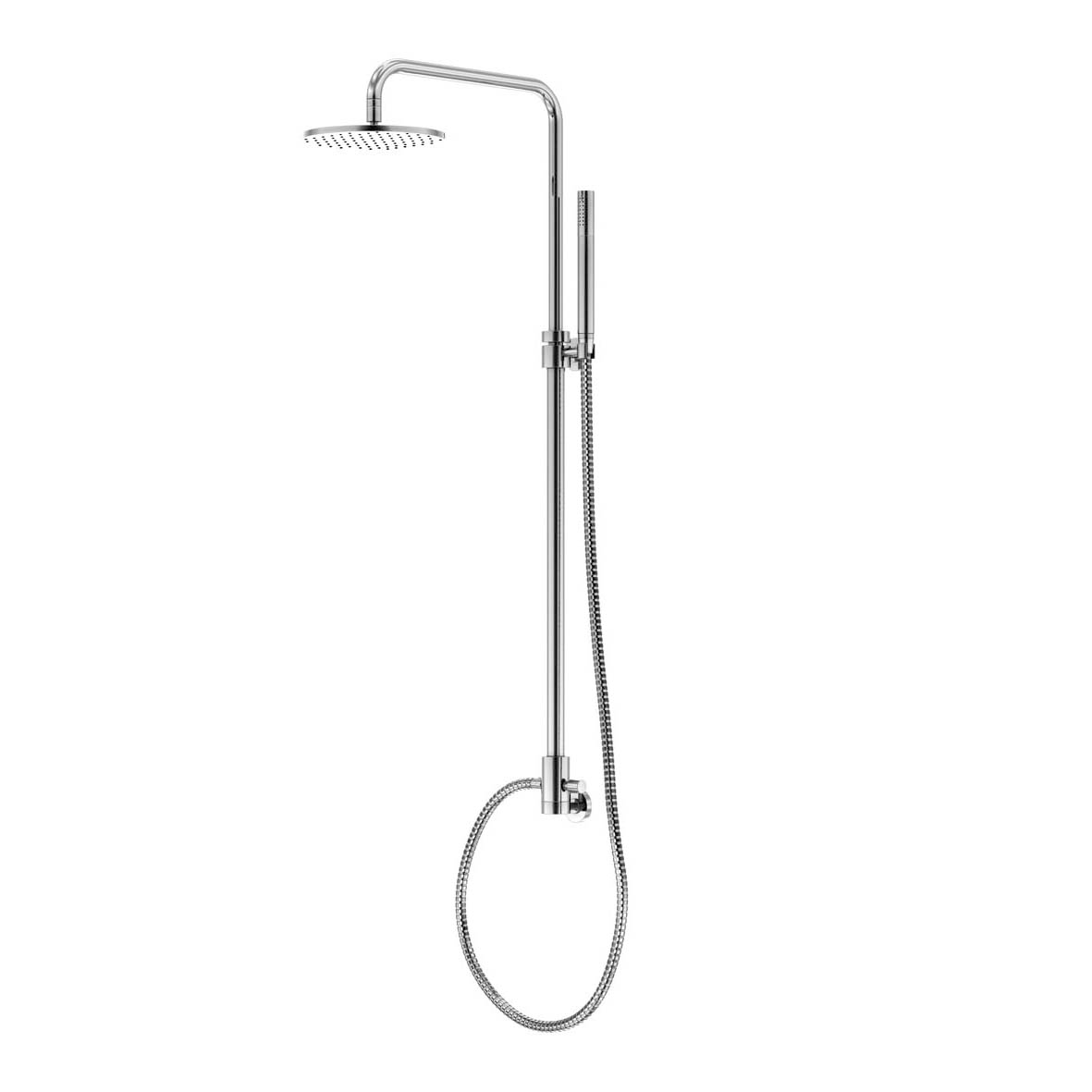 Serie 100 Brauseset mit integriertem Wandanschluss, Regenbrause ⌀ 18,75 cm Serie 100 Brauseset mit integriertem Wandanschluss, Regenbrause ⌀ 18,75 cm