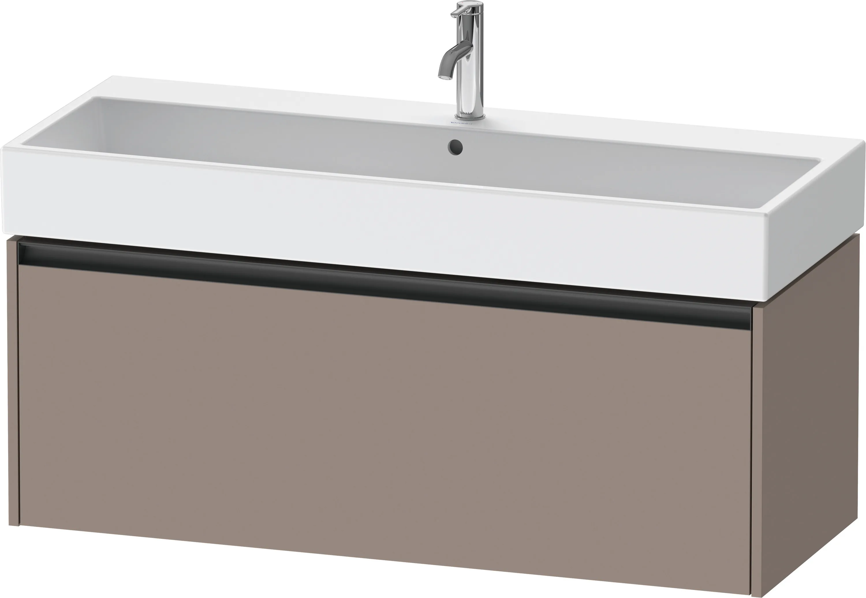 Duravit Waschtischunterschrank wandhängend „Ketho.2“ 118,4 × 44 × 46 cm Basalt Matt
