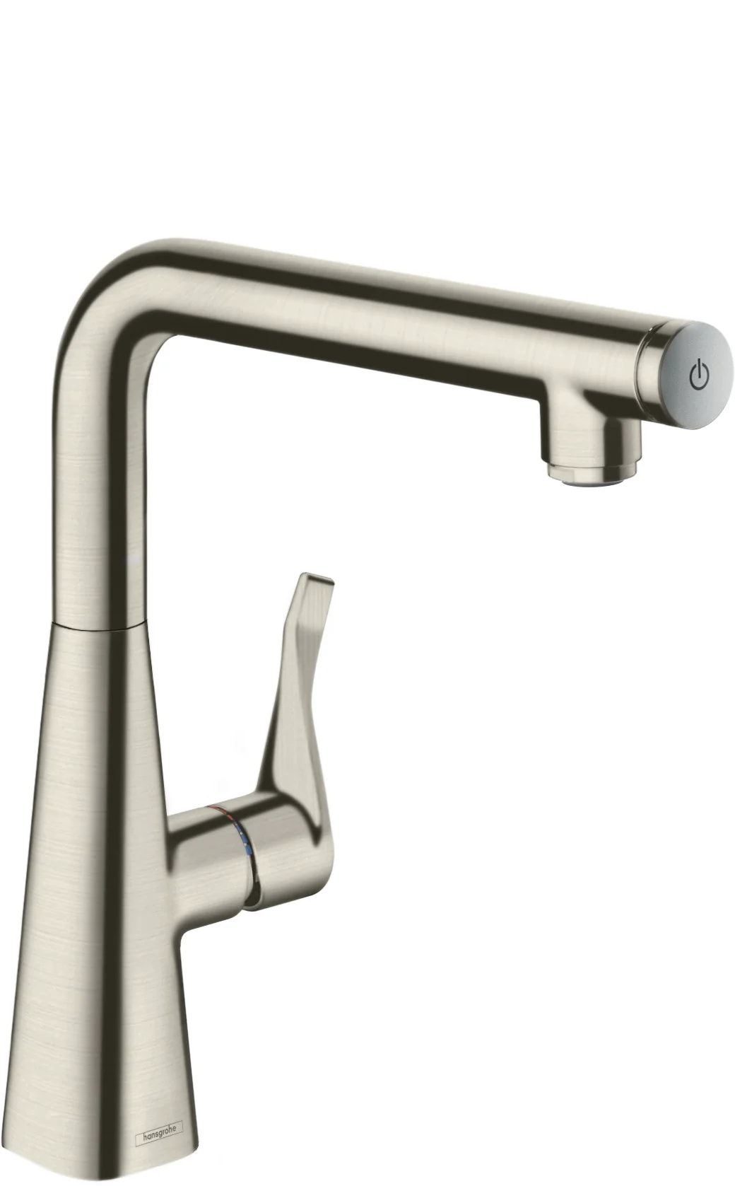Hansgrohe Metris Select M71 Einhebel-Küchenmischer 260, 1-Jet, Chrom, Schwenkbereich einstellbar in 3 Stufen, Laminarstrahl, SoftStart
