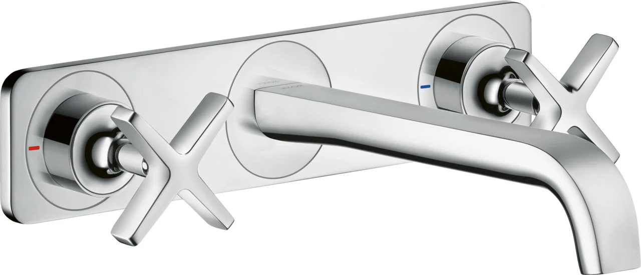 Hansgrohe AXOR Citterio E 3-Loch Waschtischarmatur Unterputz Wandmontage Chrom Ausladung 220 mm Kreuzgriff Laminarstrahl 5 l/min Keramikventile 180° Durchlauferhitzer geeignet unverschließbare Ablaufgarnitur DN15 Hansgrohe AXOR Citterio E 3-Loch Waschtischarmatur Unterputz Wandmontage Chrom Ausladung 220 mm Kreuzgriff Laminarstrahl 5 l/min Keramikventile 180° Durchlauferhitzer geeignet unverschließbare Ablaufgarnitur DN15