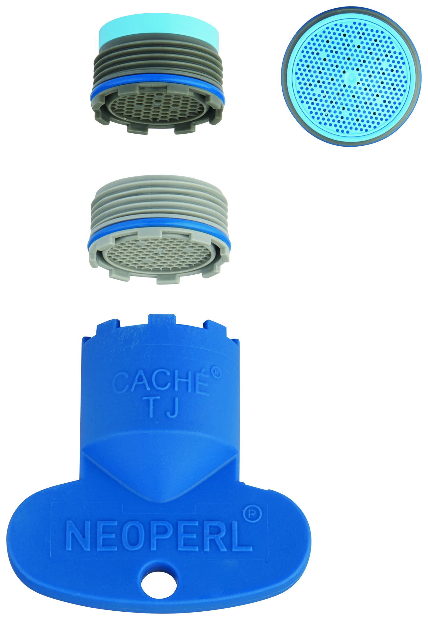 Strahlregler-Set 48470, Strahlregler 13.5 - 15 l/min bei 3 bar, Durchflussklasse A, Laminar-Strahlregler Durchflussklasse Max., Außengewinde, M 18,5 × 1, integriert