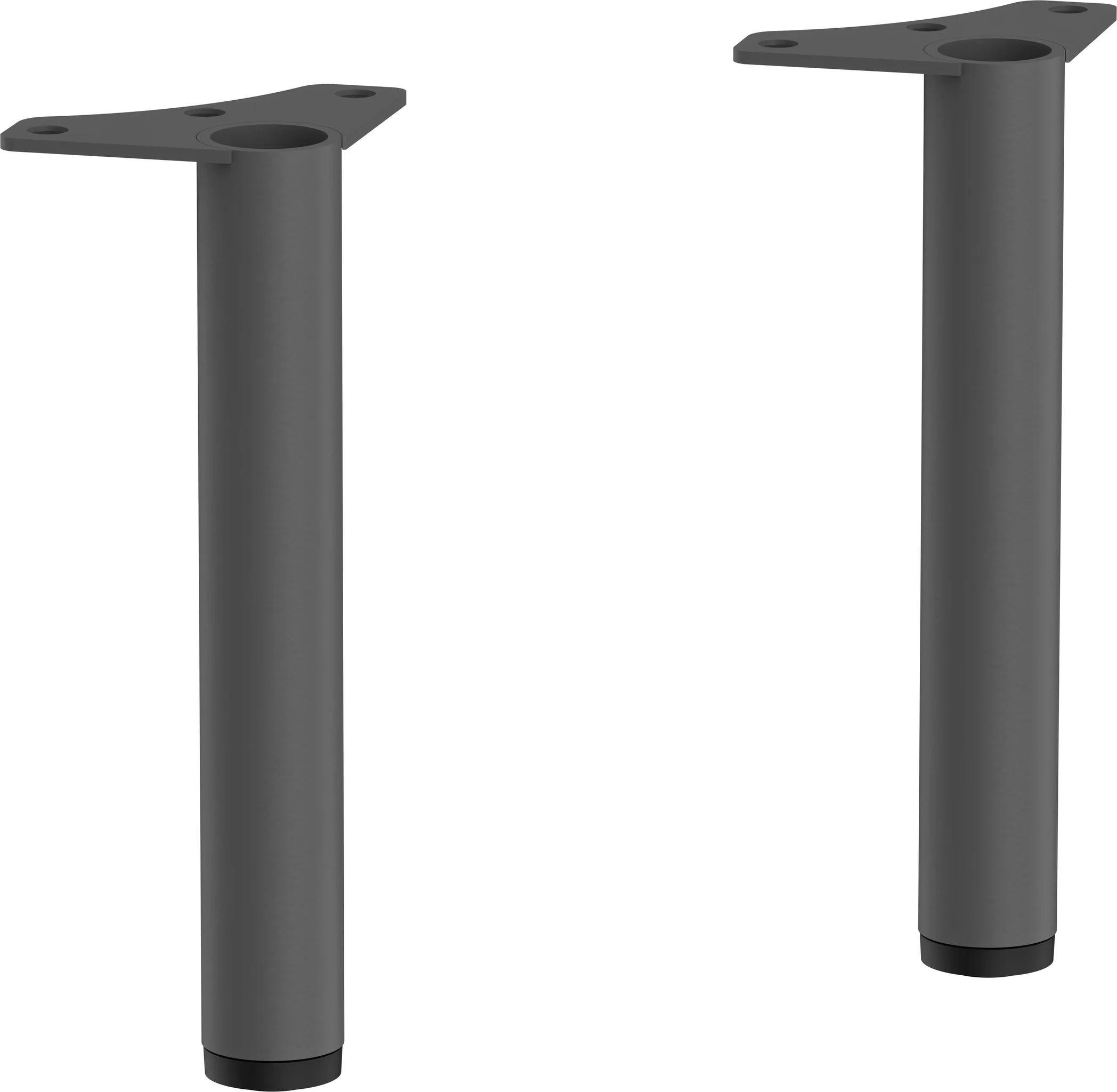 Hansgrohe Möbelfüße Xilesa E, Schiefergrau Matt, 145x20 mm, 2 Stück mit Höhenausgleich und verdeckter Befestigung