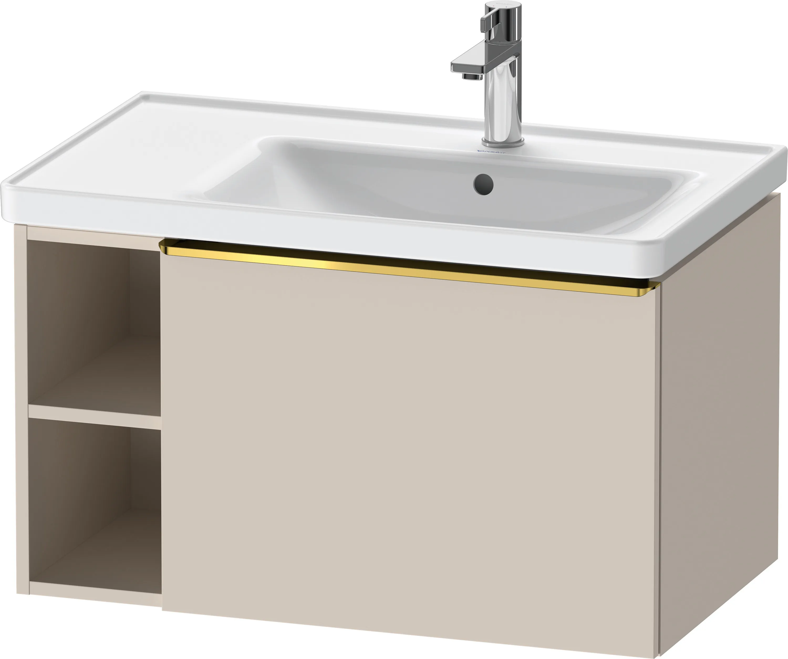 Duravit Waschtischunterschrank wandhängend „D-Neo“ 78,4 × 44 × 45,2 cm Taupe Matt