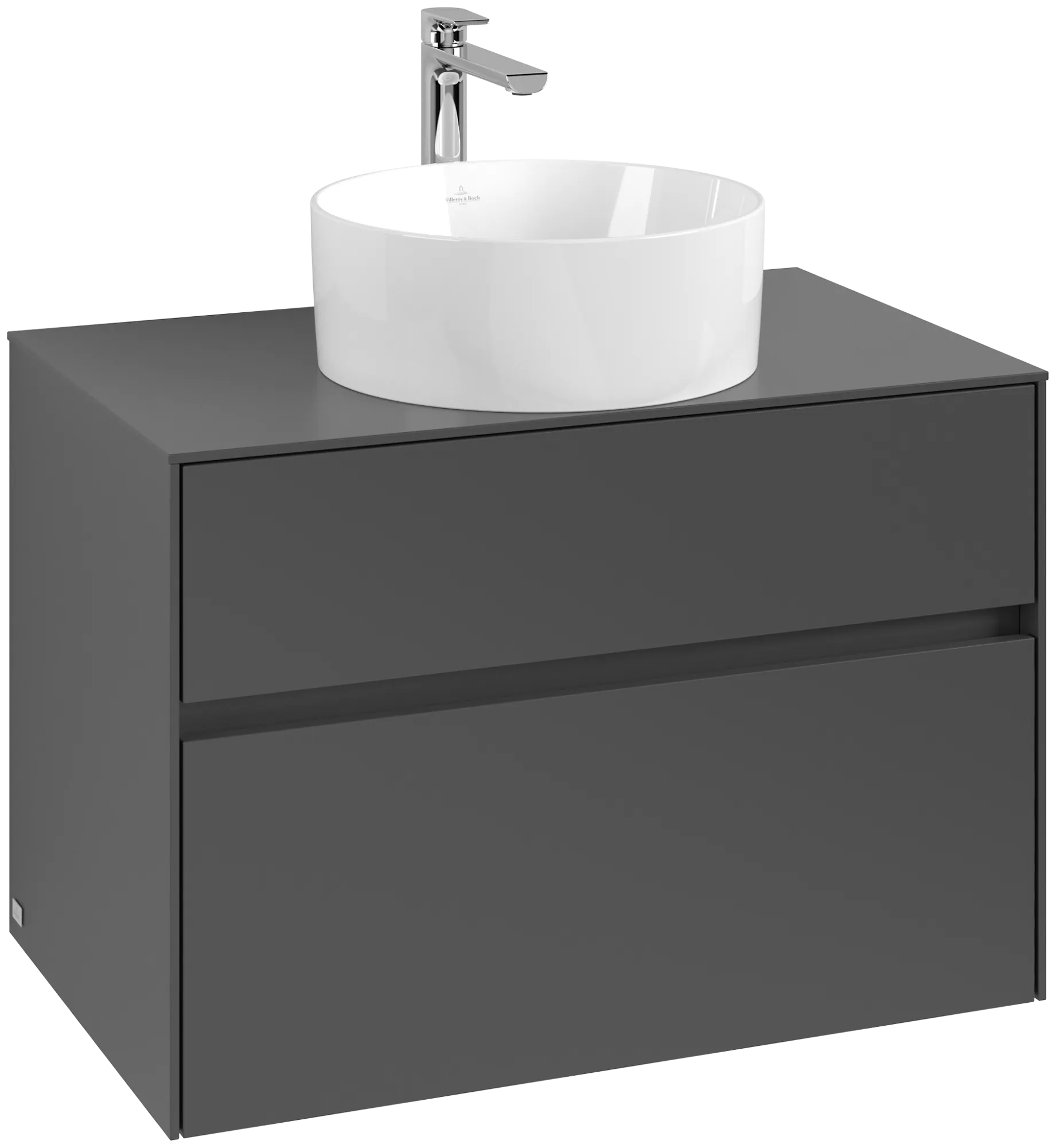 Villeroy & Boch Collaro Waschbeckenunterschrank C03700, 800x548x500mm, 2 Auszüge, Graphite