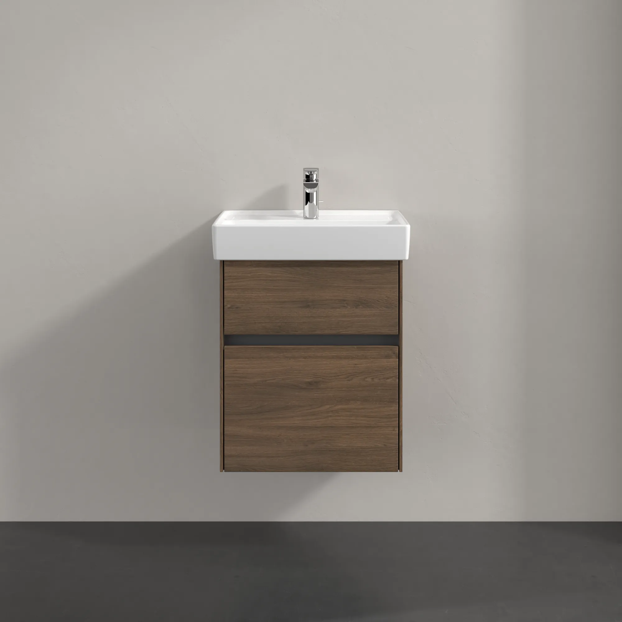 Villeroy & Boch Waschtischunterschrank „Collaro“ 460 × 546 × 374 mm Arizona Oak, für Becken mittig, ohne Beleuchtung