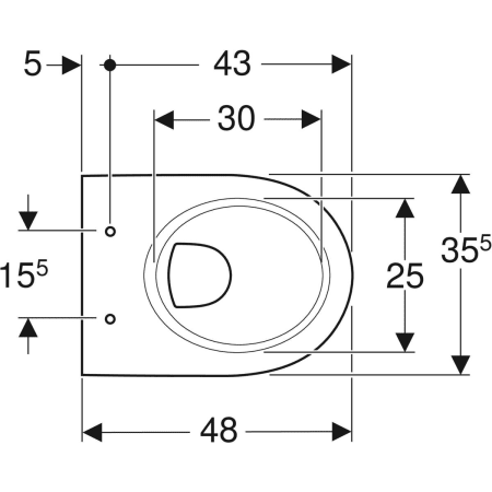 Geberit Renova Compact Wand-WC Tiefspüler, verkürzte Ausladung 48cm – weiß Geberit Renova Compact Wand-WC Tiefspüler, verkürzte Ausladung 48cm – weiß