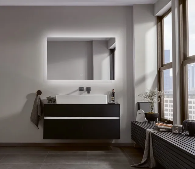 Villeroy & Boch Wandwaschtisch aus TitanCeram geschliffen „Memento 2.0“ 800 × 470 × 140 mm, ohne Hahnlochbohrung in Weiß Alpin Villeroy & Boch Wandwaschtisch aus TitanCeram geschliffen „Memento 2.0“ 800 × 470 × 140 mm, ohne Hahnlochbohrung in Weiß Alpin
