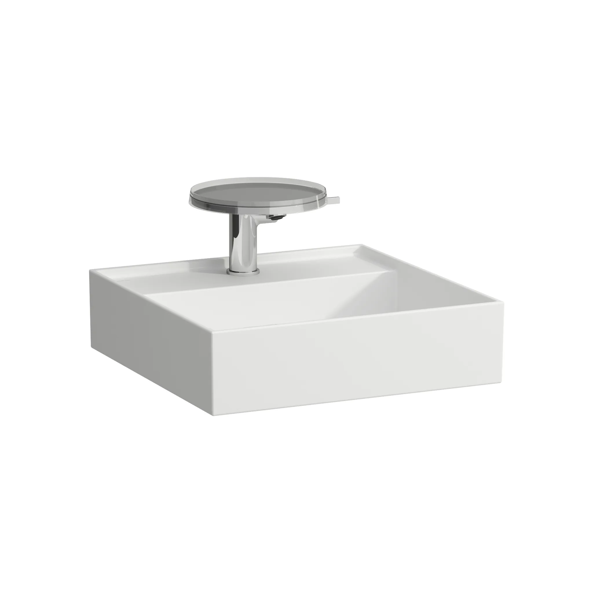 Laufen Handwaschbecken Kartell Laufen 460x460x150 weiß matt ohne Hahnloch ohne Überlauf