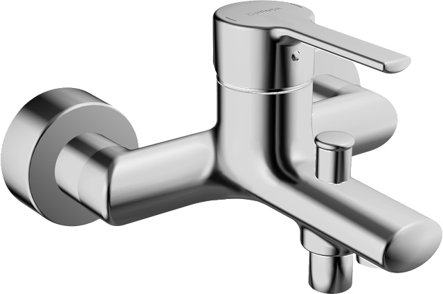 Einhand-Wannenarmatur „Ronda“ Ausladung 163 mm in Chrom Einhand-Wannenarmatur „Ronda“ Ausladung 163 mm in Chrom