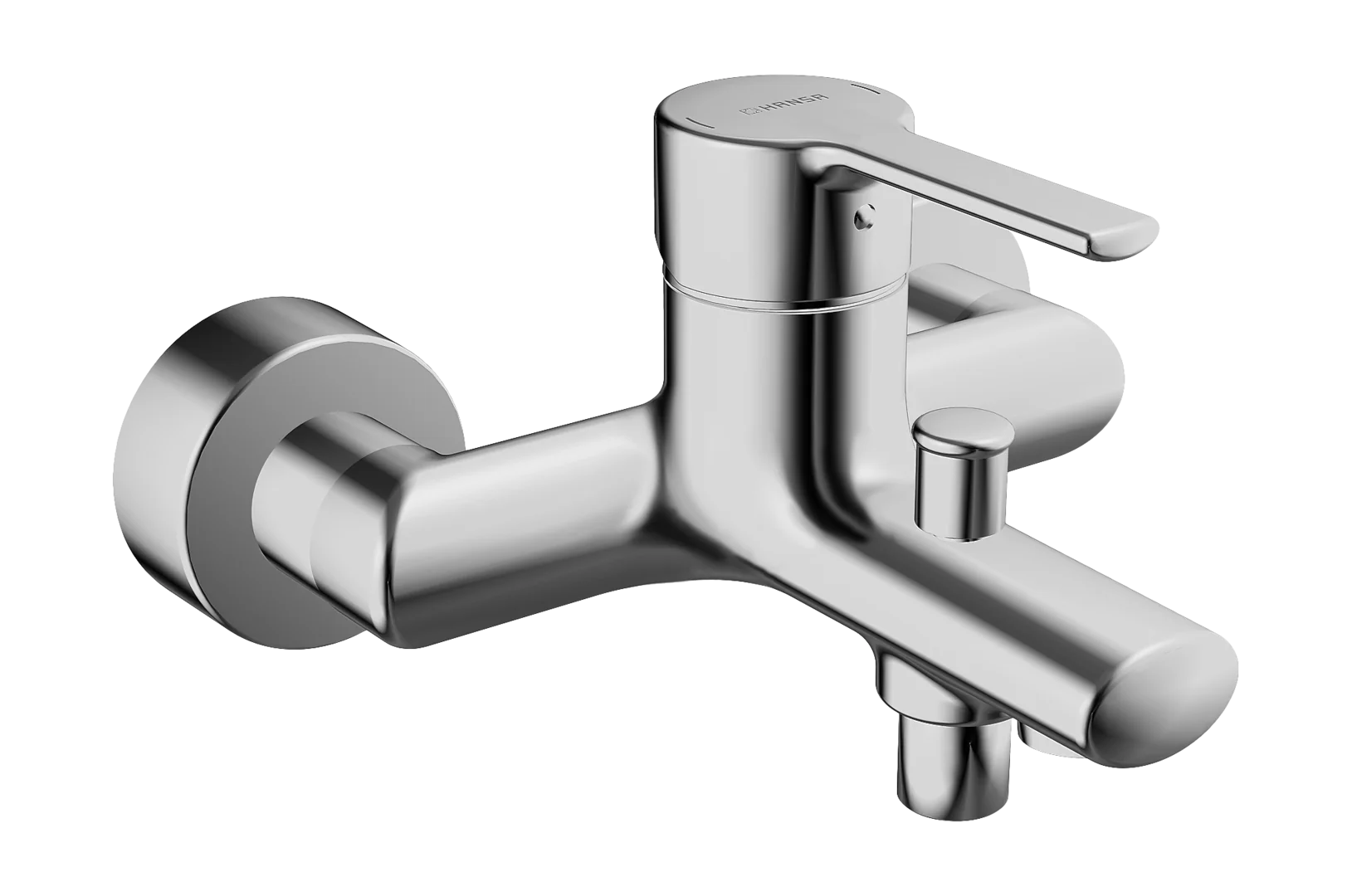 HansaRONDA Einhebelmischer Wafü und Brausebatterie HansaRONDA 0374 Ausladung 163 mm DN15 Chrom
