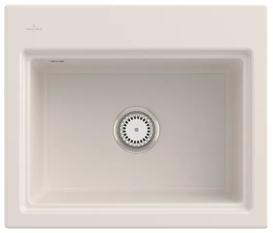 Villeroy & Boch Einbau-Küchenspülbecken „Subway Style“ 60 S 600 × 510 × 220 mm, für Becken rechts in Crema