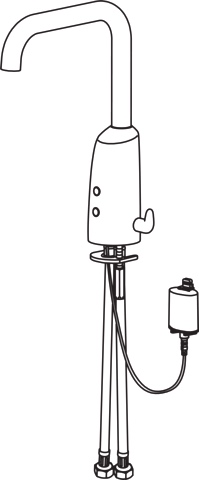 Hansa Waschtischarmatur, elektronisch „Electra“ Ausladung 170 mm in Chrom Hansa Waschtischarmatur, elektronisch „Electra“ Ausladung 170 mm in Chrom