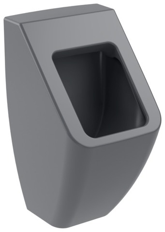 Absaug-Urinal DirectFlush „Venticello“, Befestigung verdeckt, ohne Zielobjekt, Zulauf verdeckt 28,5 × 32 × 54,5 cm in Graphite