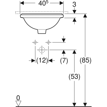 Unterbauwaschtisch „Variform“, rund ⌀ 40,5 × 18 cm in weiß alpin Unterbauwaschtisch „Variform“, rund ⌀ 40,5 × 18 cm in weiß alpin