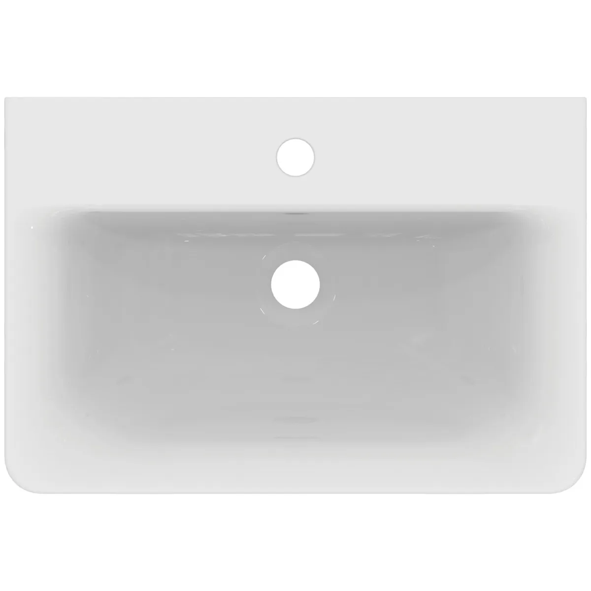 Ideal Standard Waschtisch Connect Cube, 1 Hahnloch, mit Überlauf, kompakt, 550x375x175mm, Weiß Ideal Standard Waschtisch Connect Cube, 1 Hahnloch, mit Überlauf, kompakt, 550x375x175mm, Weiß