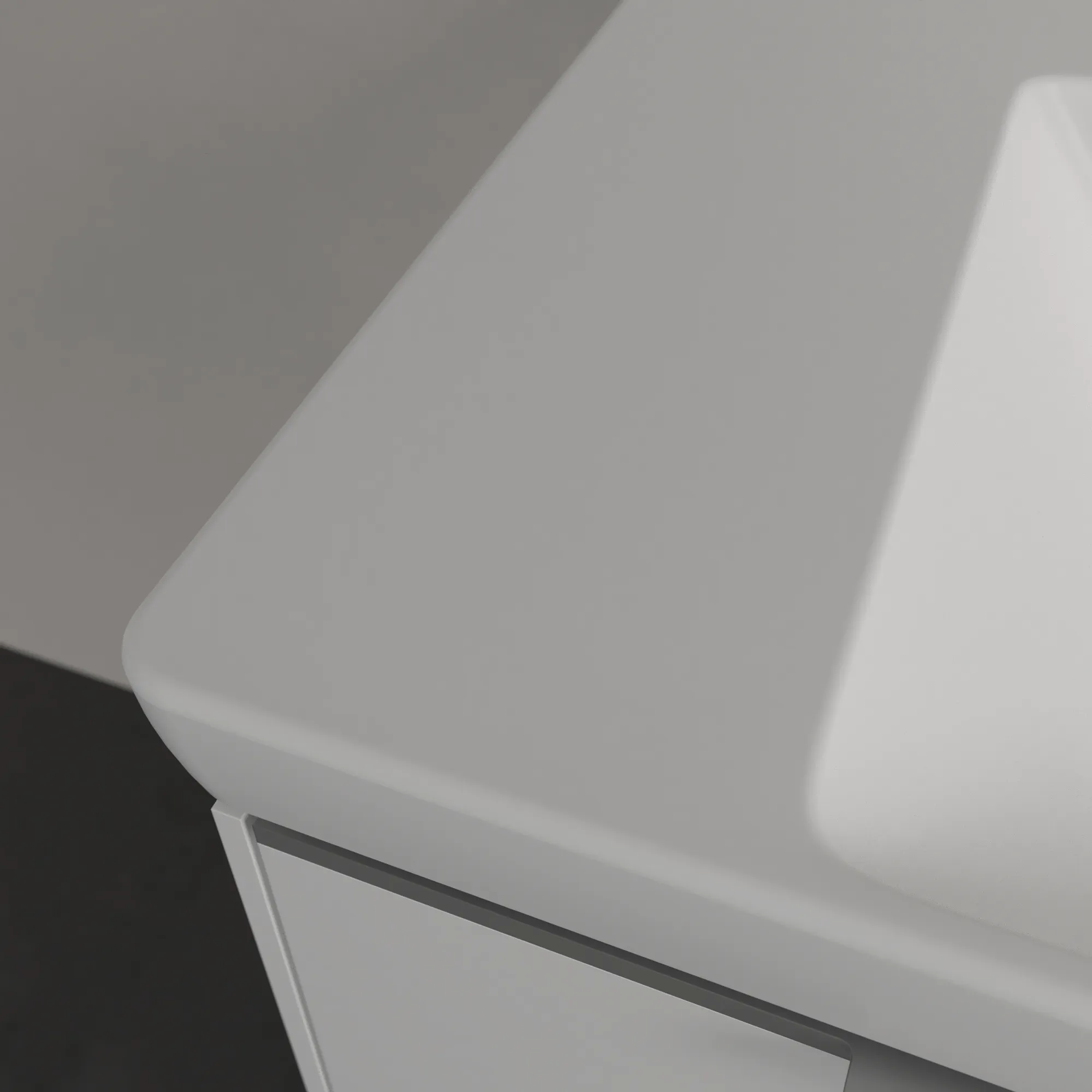 Villeroy & Boch Wandwaschtisch aus TitanCeram „Subway 3.0“ 1300 × 475 × 170 mm, ohne Hahnlochbohrung, Hahnlochposition mittig in Stone White