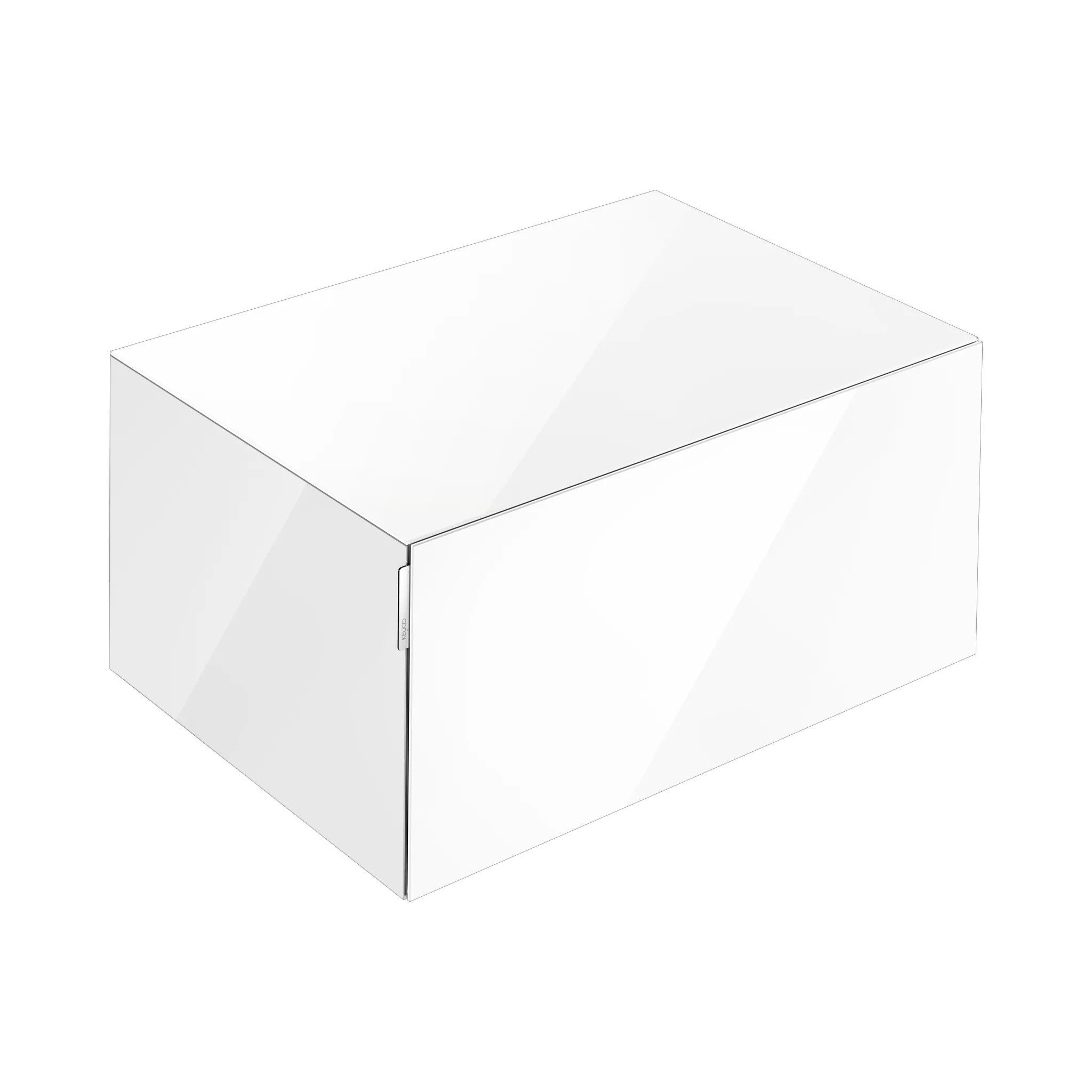 KEUCO Sideboard mit Auszug „Edition 11 Art“ Weiß (Glas), Weiß (Glas), mit Beleuchtung 80 × 35 × 49 cm KEUCO Sideboard mit Auszug „Edition 11 Art“ Weiß (Glas), Weiß (Glas), mit Beleuchtung 80 × 35 × 49 cm