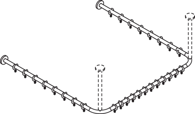 VH-Stange, d:25, A1/A3=987, A2=965, 28 Ringe, plvb weiß tiefmatt