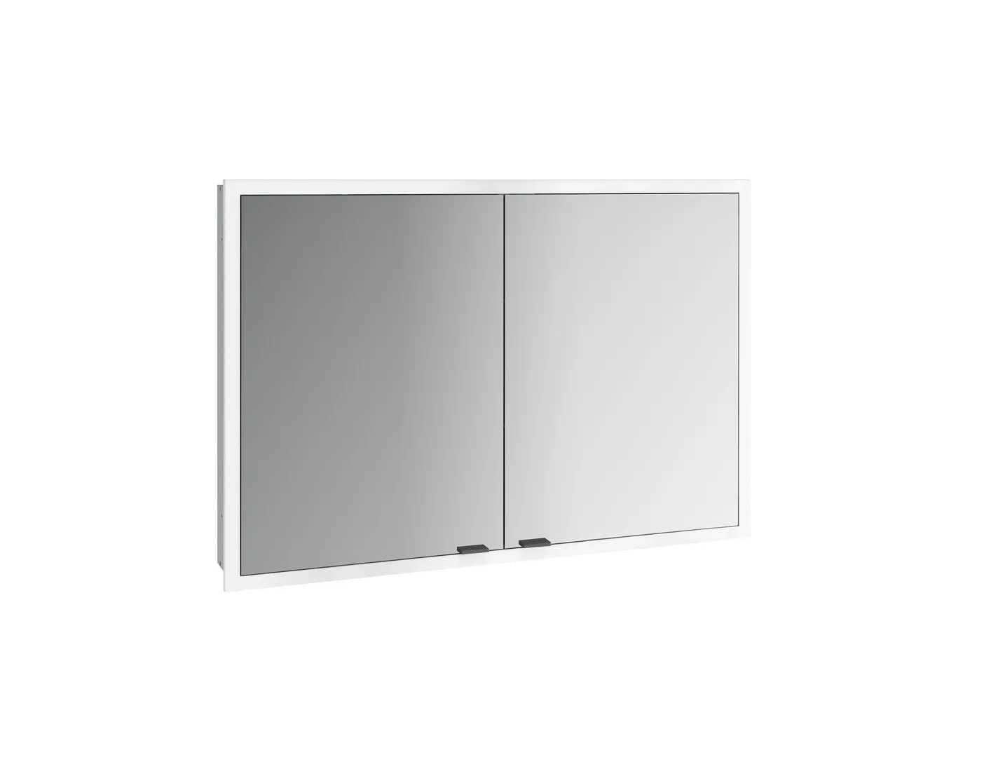 LED-Lichtspiegelschrank prime Slim Schwarz1000 mm, 2-türig, IP 20Rückwand weiß