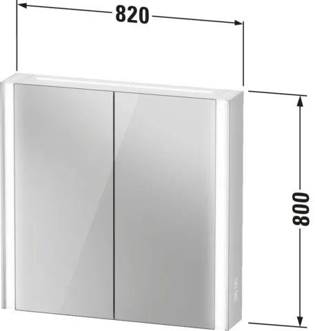 Duravit Spiegelschrank Version: Icon „XViu“ 82 × 80 × 15,6 cm