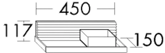 burgbad Wandpaneel „Fiumo“ in 450 × 117 × 150 mm