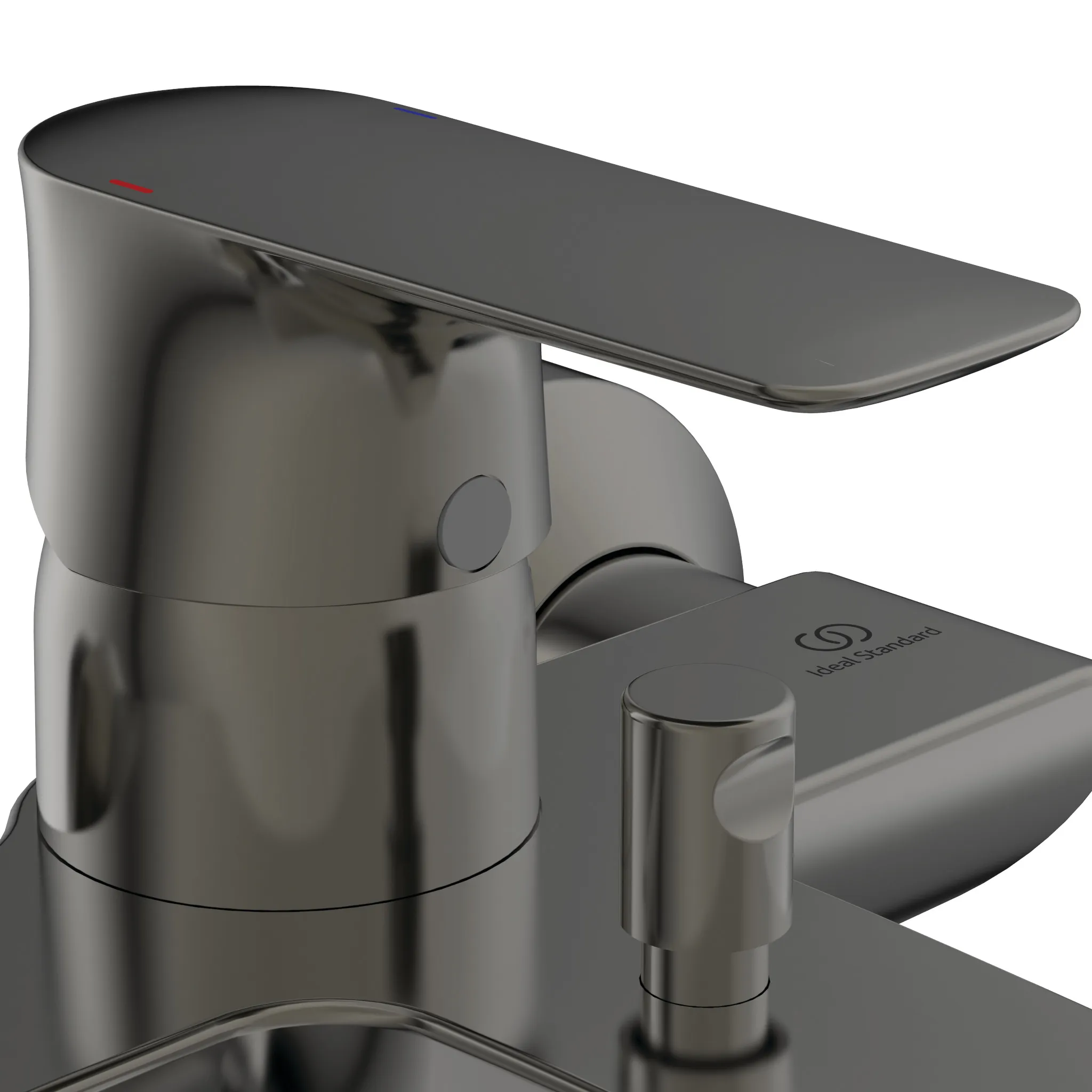 Ideal Standard Badearmatur Aufputz Connect Air mit Handbrause-Set Ausladung 174mm Magnetic Grey