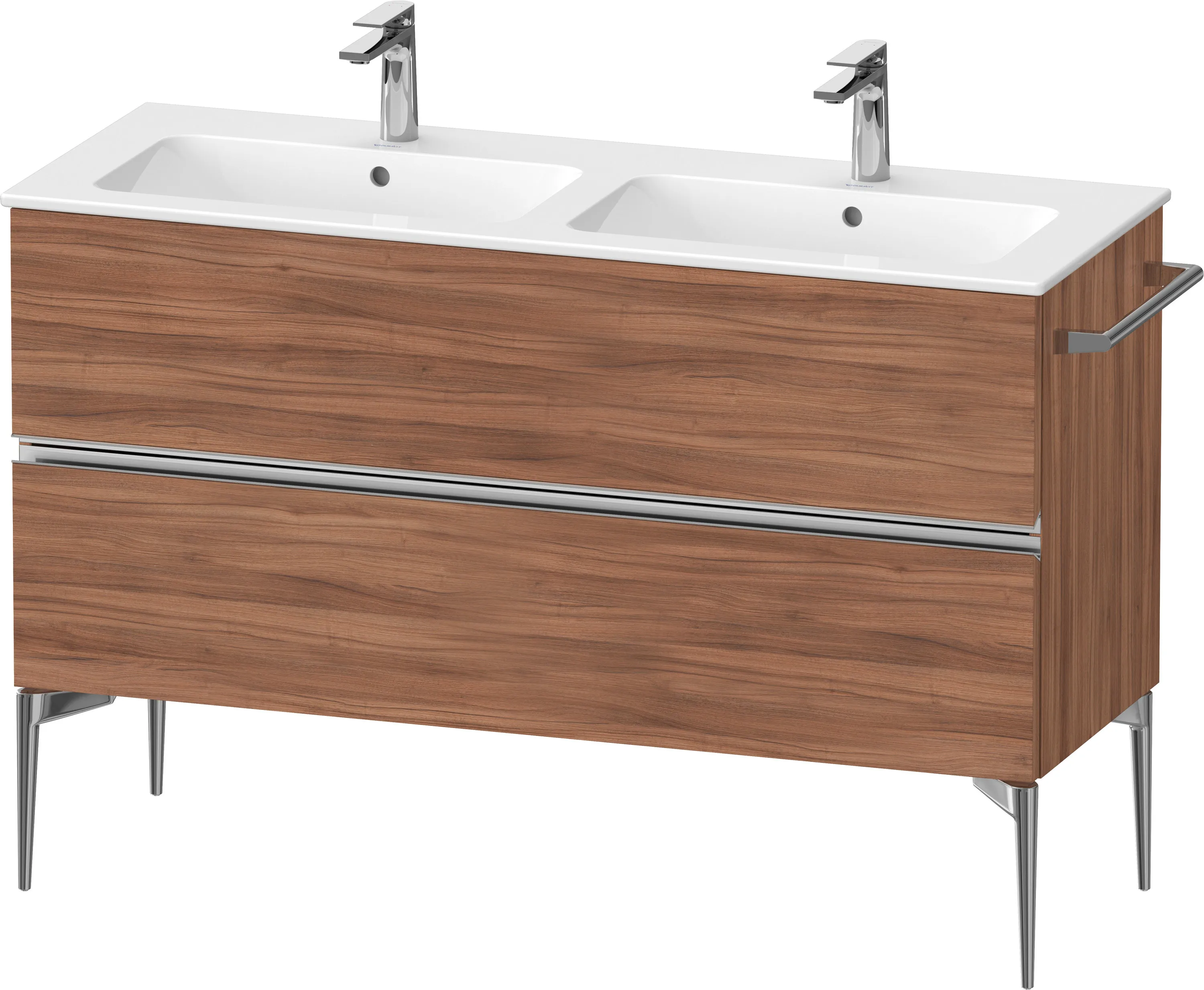 Duravit Waschtischunterschrank „Sivida“ 128 × 59,1 × 47,7 cm Nussbaum Natur