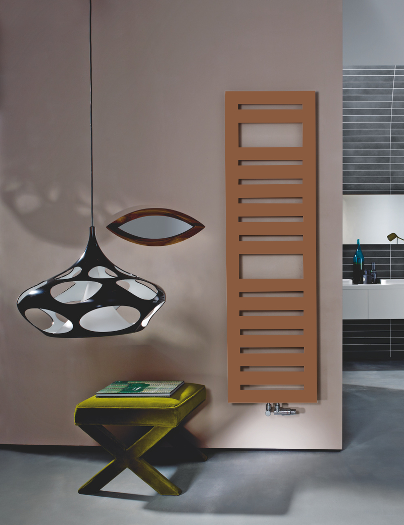 Zehnder Design-Elektroheizkörper „Metropolitan Spa“ 50 × 175 cm in Terracotta