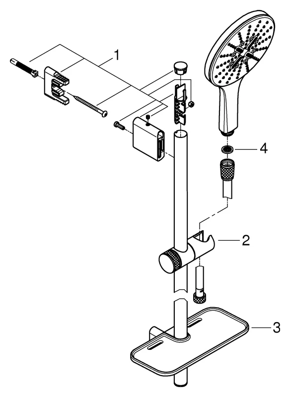 Grohe Rainshower SmartActive 150 Brausestangenset, 3 Strahlarten, 900 mm, chrom Grohe Rainshower SmartActive 150 Brausestangenset, 3 Strahlarten, 900 mm, chrom