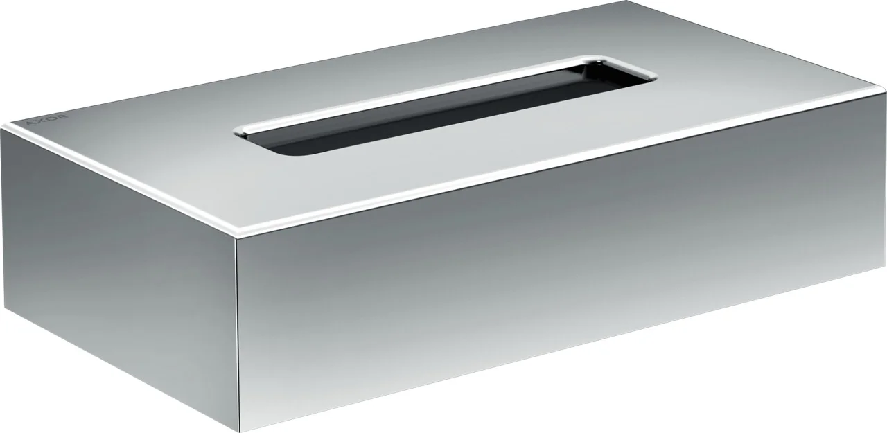 Hansgrohe AXOR Universal Circular Kosmetiktuchbox in Chrom, wandmontiert mit verdeckter Befestigung, Bohrloch-Durchmesser 6 mm, Bohrabstand 200 mm