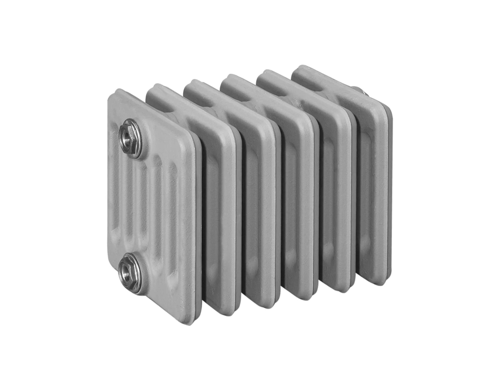 Beispielbild eines Heizkörpers mit 6 Gliedern ASW DIN-Gussradiator HG-TEC Berlin, 4 Glieder, Nabenabstand 200 mm, 240 x 250 x 280 mm in grundiert