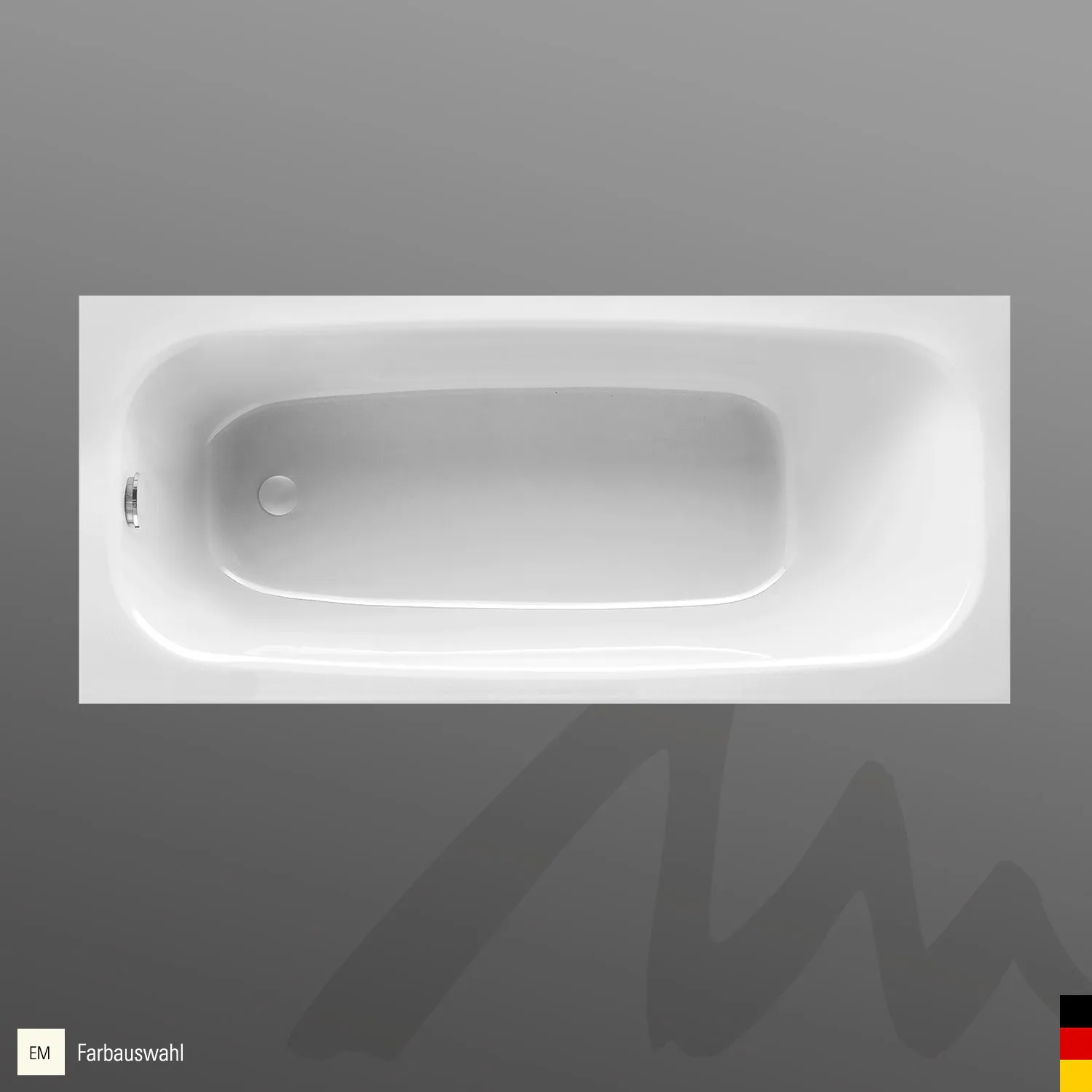 Mauersberger Acryl-Badewanne elisal 160⁄70, 1600x700x430, Farbgruppe 3