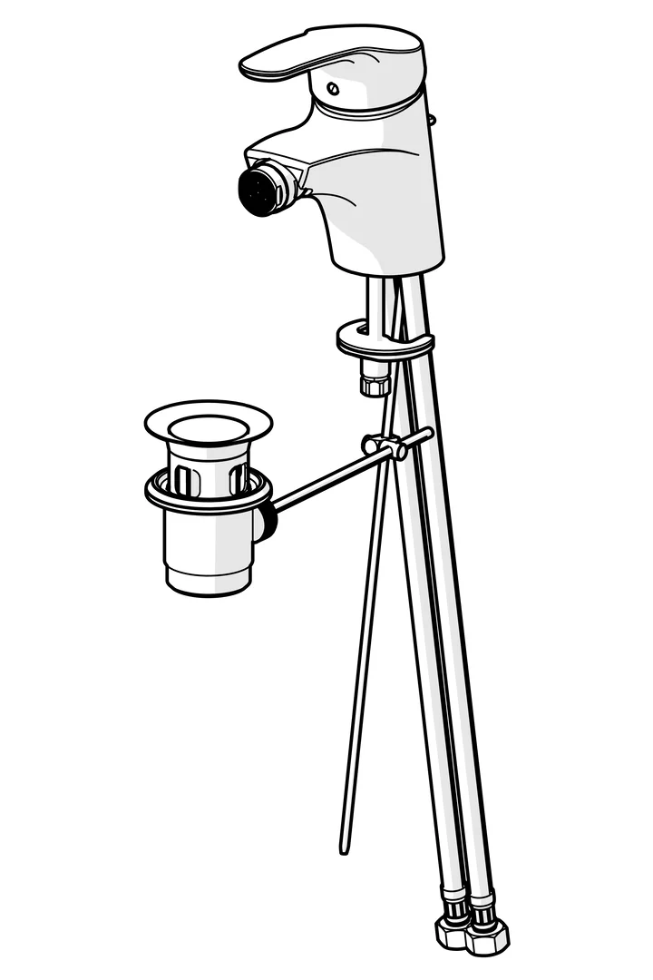 HansaMIX Bidetarmatur Einhebelmischer HansaMIX 0106 Chrom