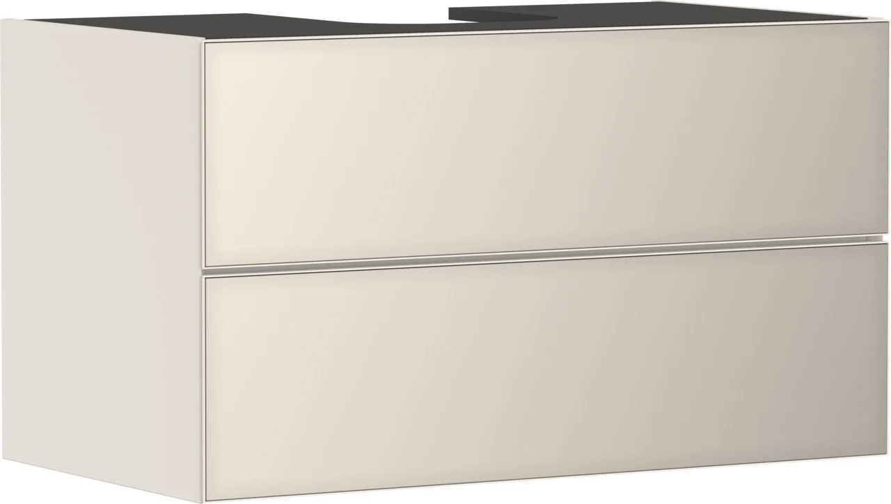 Hansgrohe Xevolos E Waschtischunterschrank Sandbeige Matt 980x550 mm mit 2 Schubkästen, grifflos, PushOpen, SoftClose