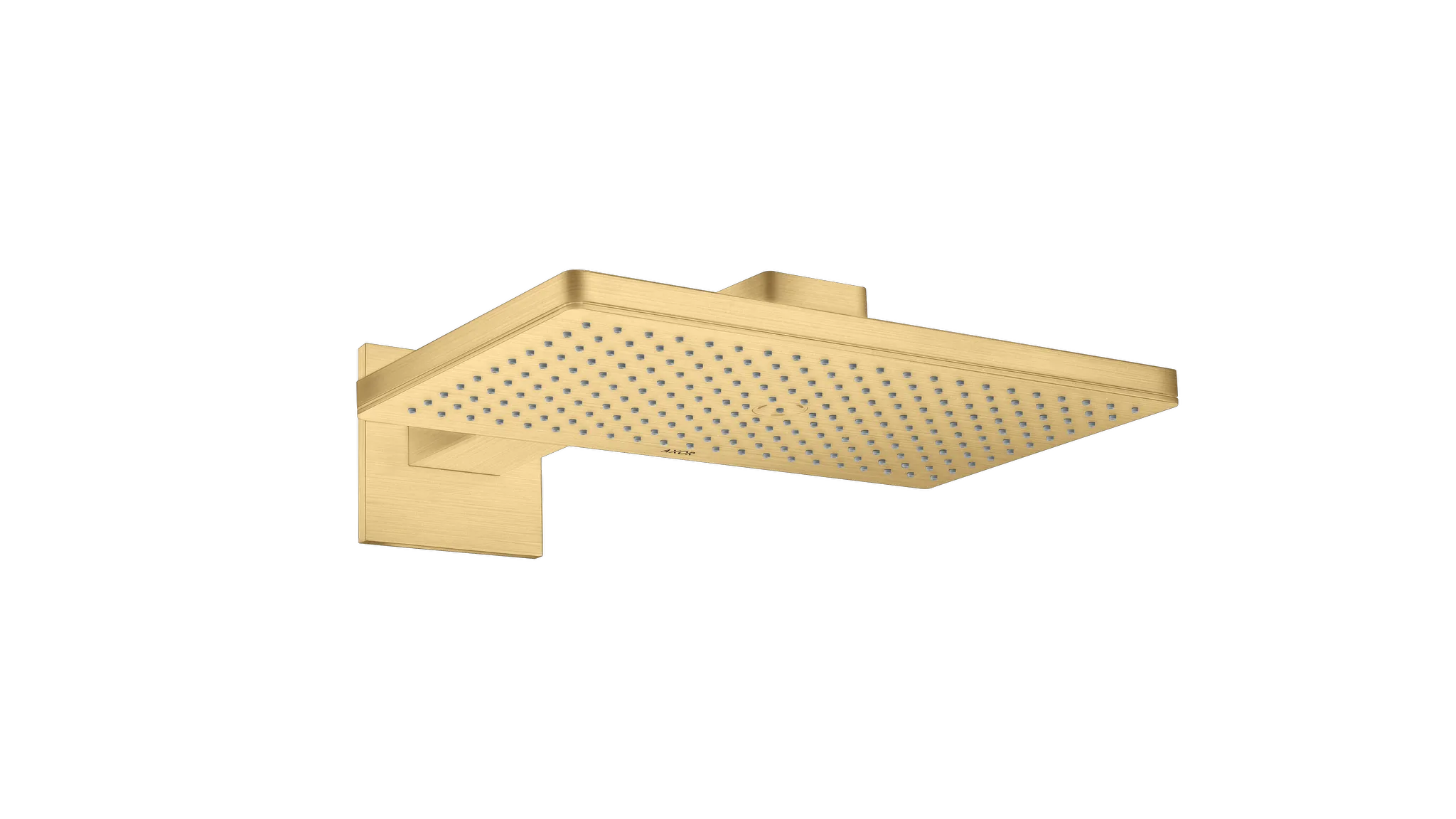 Hansgrohe AXOR ShowerSolutions Kopfbrause 460⁄300 1jet mit Brausearm und eckiger Rosette, Brushed Gold Optic