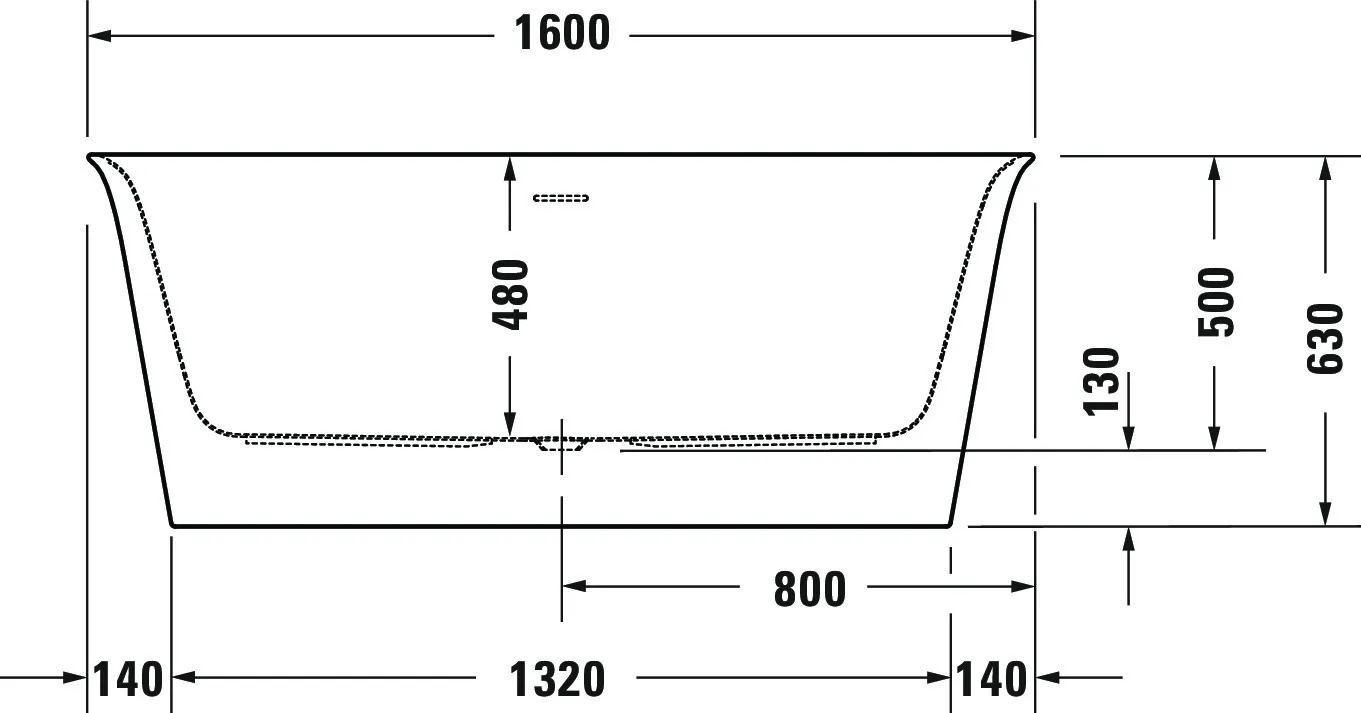 Duravit Badewanne „White Tulip“ freistehend oval 1600 × 800 mm in Weiß Duravit Badewanne „White Tulip“ freistehend oval 1600 × 800 mm in Weiß