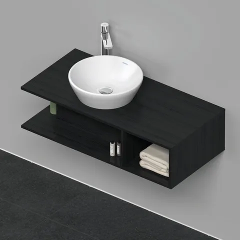 Duravit Waschtischunterschrank wandhängend „D-Neo“ 100 × 26 × 48 cm Eiche Schwarz Duravit Waschtischunterschrank wandhängend „D-Neo“ 100 × 26 × 48 cm Eiche Schwarz