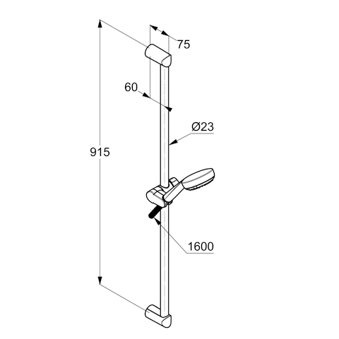 LOGO 1S BrauseSet mit Wandstange 900mm chrom LOGO 1S BrauseSet mit Wandstange 900mm chrom
