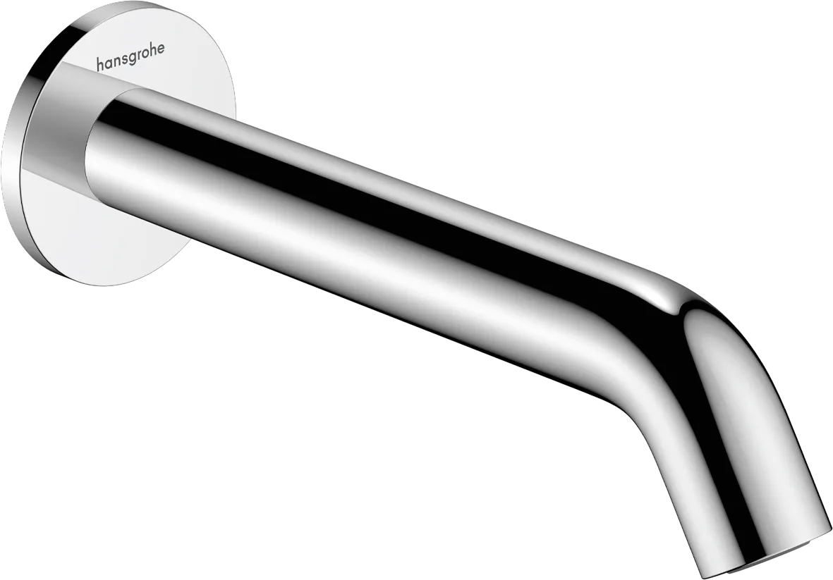 Hansgrohe Tecturis S Wanneneinlauf Chrom, Ausladung 198 mm, Wandmontage, max. Durchfluss 22,5 l/min bei 3 bar, DN15, Normalstrahl